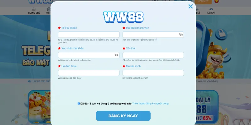 Hướng dẫn cụ thể từng bước tham gia ww88